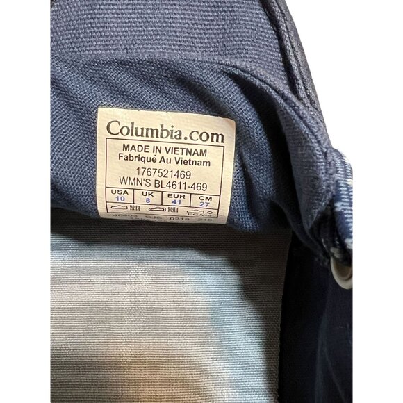 Columbia BL4611-469 Blue Delray Canvas Boat Shoes Canvas Slip On Fishing Sz 10 - Picture 6 of 6